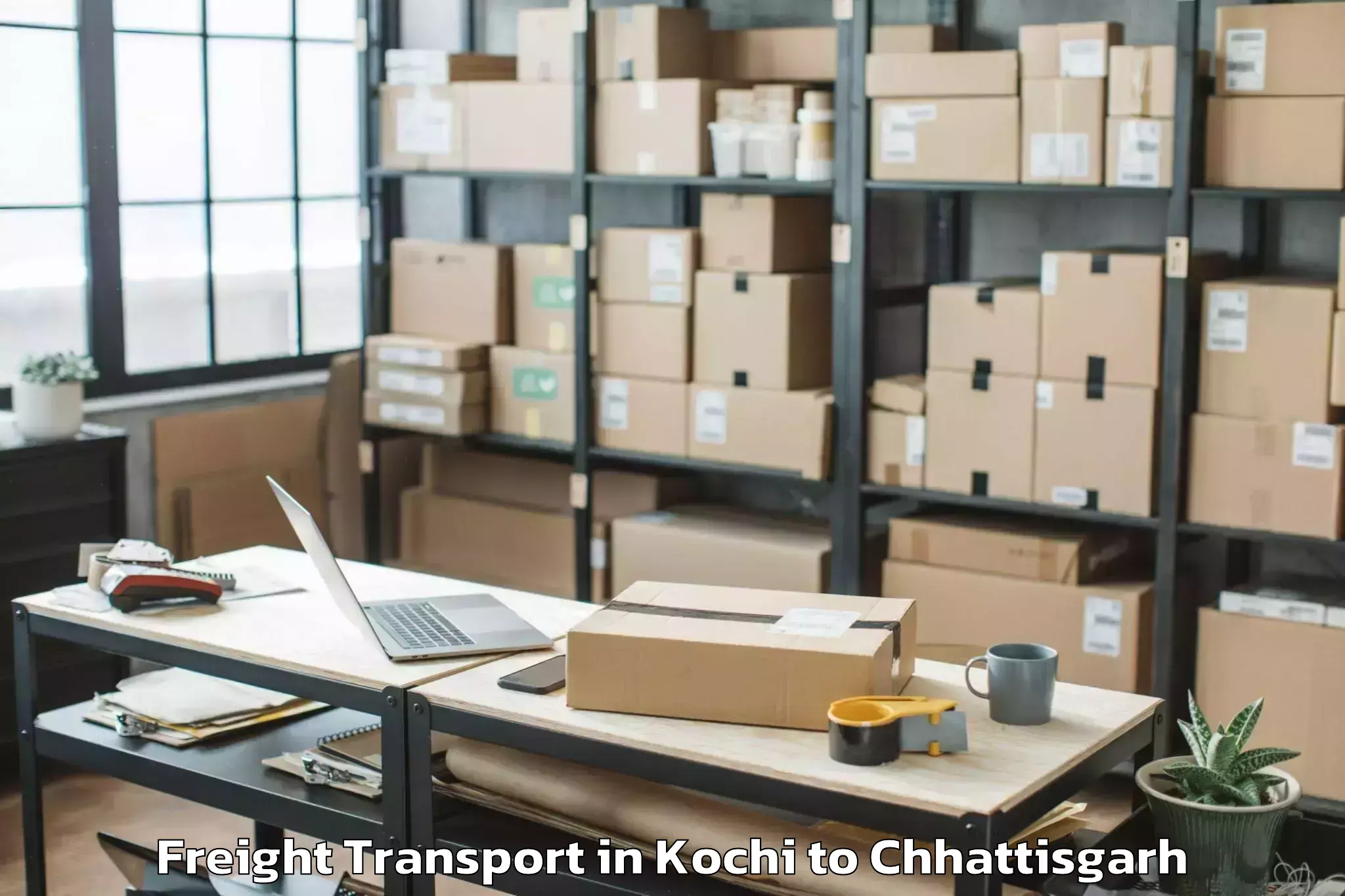 Comprehensive Kochi to Raipur Airport Rpr Freight Transport